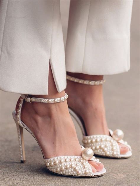 pearl jimmy choo wedding shoes.